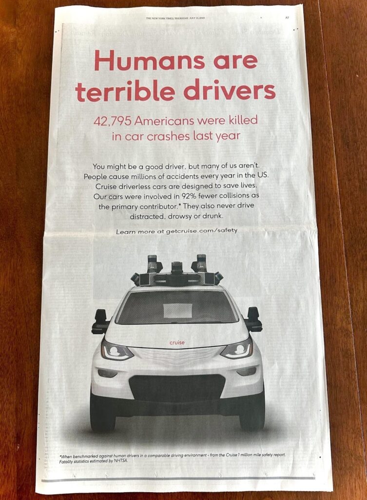 Full self driving ad